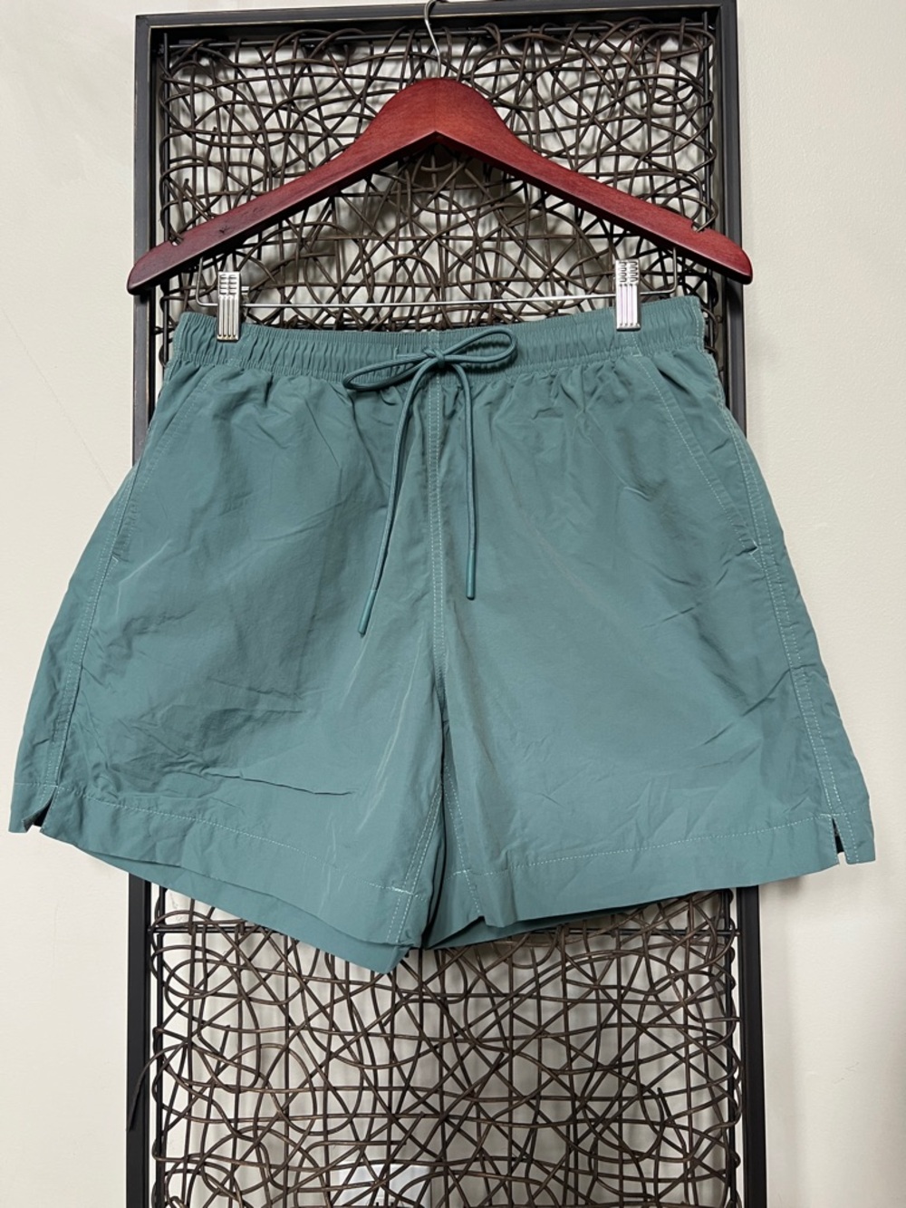 Standard Cloth Mens Swim Trunks Board Shorts Mesh boxer Mint Green M